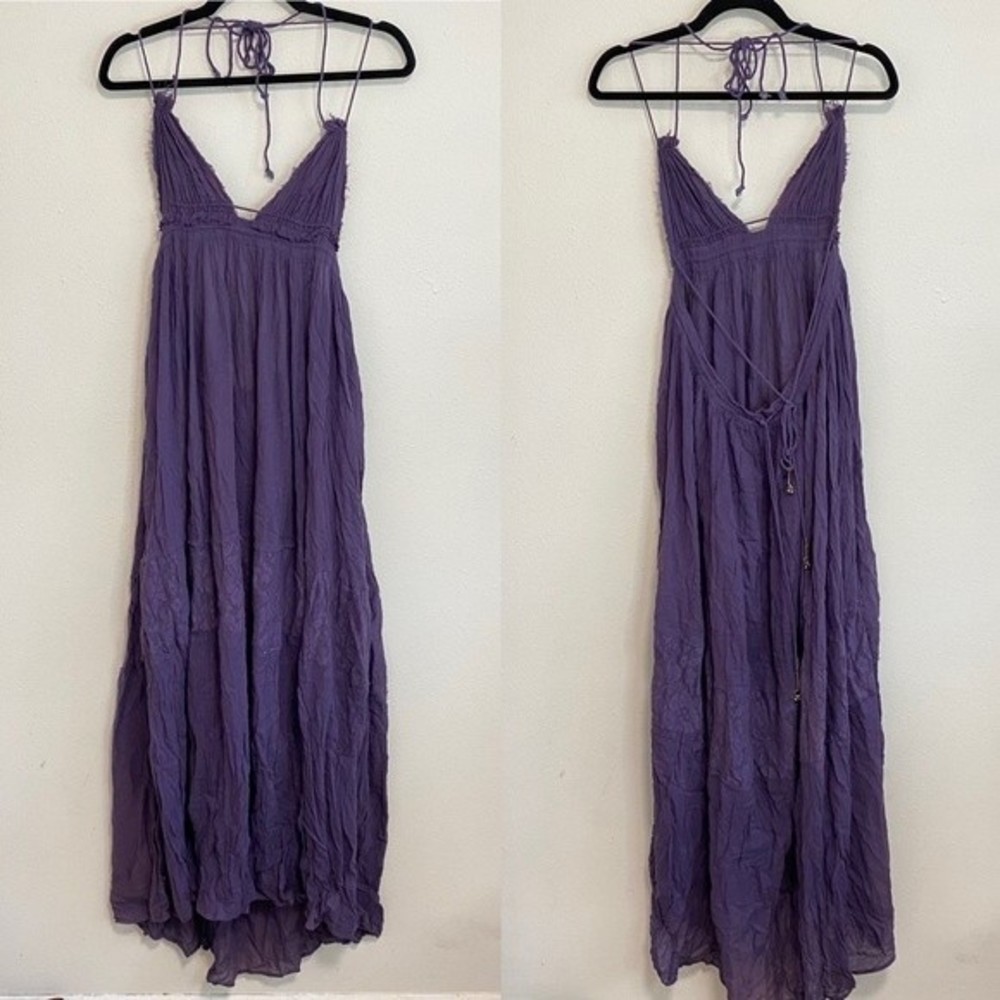 Free People Flowy Maxi Dress Purple Size XS